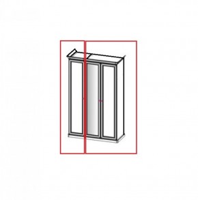 Шкаф 3-х створчатый (2+1) с зеркалом Афина (Крем корень) в Игре - igra.ok-mebel.com | фото 2