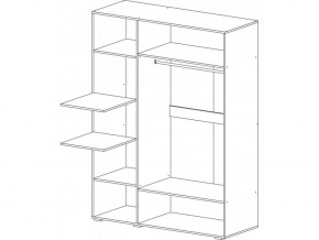 Шкаф 3-х створчатый Ненси 1500 (Венге/Белый глянец) в Игре - igra.ok-mebel.com | фото 2