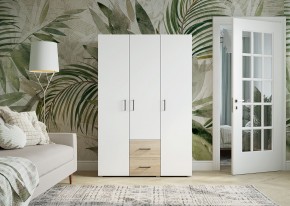 Шкаф 3-х створчатый с ящиками VICTOR (Сонома-Белый) в Игре - igra.ok-mebel.com | фото 3