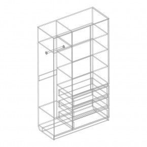 Шкаф 3-ств. с 3 ящиками "Бьянко" в Игре - igra.ok-mebel.com | фото 5