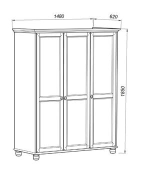 Шкаф 30 Вествик трёхдверный, массив сосны, цвет белый в Игре - igra.ok-mebel.com | фото 2