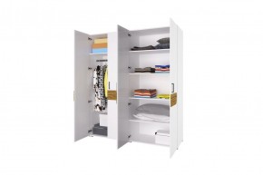 Шкаф 4-х створчатый Милана (Белый/Сосна Гранд) в Игре - igra.ok-mebel.com | фото 2