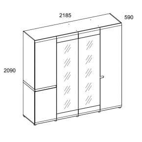 Шкаф 4D/TYP 23A, LINATE ,цвет белый/сонома трюфель в Игре - igra.ok-mebel.com | фото 2