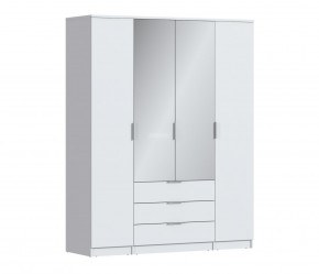 Шкаф 4х дверный с зеркалами Николь СБ-2595/1 (Белый) в Игре - igra.ok-mebel.com | фото