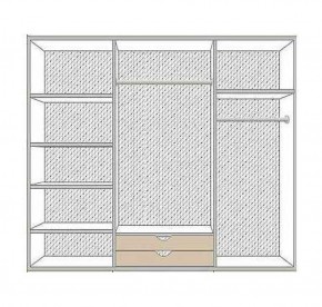 Шкаф 6-и дверный с зеркалами (01.146) Роза (беж) в Игре - igra.ok-mebel.com | фото 2