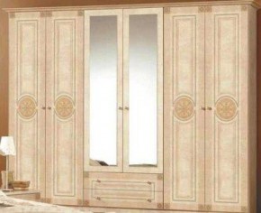 Шкаф 6-и дверный с зеркалами (02.146) Рома (беж) в Игре - igra.ok-mebel.com | фото