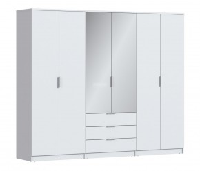 Шкаф 6-ти дверный Николь СБ-2593/1 (Белый) в Игре - igra.ok-mebel.com | фото