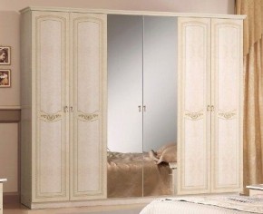 Шкаф 6-ти дверный с зеркалами (08.246) Ирина (беж) в Игре - igra.ok-mebel.com | фото