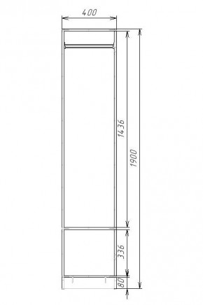 Шкаф для Одежды ЭШ1-РП-19-4 (ручка профильная) серия "Экон" в Игре - igra.ok-mebel.com | фото 2