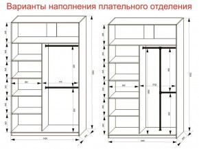 Шкаф-купе 1400 серии SOFT D6+D4+B2+PL2 (2 ящика+1штанга+1 полка) профиль «Капучино» в Игре - igra.ok-mebel.com | фото 9