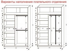 Шкаф-купе 1400 серии SOFT D8+D2+B2+PL4 (2 ящика+F обр.штанга) профиль «Капучино» в Игре - igra.ok-mebel.com | фото 5