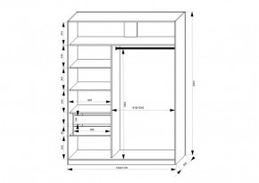 Шкаф-купе 1500 серии NEW CLASSIC K3+K3+B2+PL1 (2 ящика+1 штанга) профиль «Капучино» в Игре - igra.ok-mebel.com | фото 3