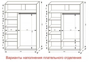 Шкаф-купе 1600 серии SOFT D1+D3+B2+PL1 (2 ящика+1штанга) профиль «Графит» в Игре - igra.ok-mebel.com | фото 6