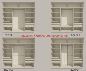 Шкаф-купе 2100 серии SOFT D2+D7+D3+B22+PL2 (по 2 ящика лев/прав+1штанга+1полка) профиль «Графит» в Игре - igra.ok-mebel.com | фото 6