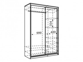 Шкаф-купе Рене 1500 вариант 3 (ЛДСП/Зеркало) в Игре - igra.ok-mebel.com | фото 2