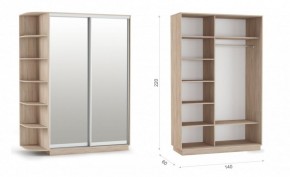 Шкаф-купе Тетрис 140/220 (ЗЗ) Дуб сонома в Игре - igra.ok-mebel.com | фото