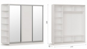 Шкаф-купе Тетрис 210/240 (ЗДЗ) Белый жемчуг в Игре - igra.ok-mebel.com | фото 1