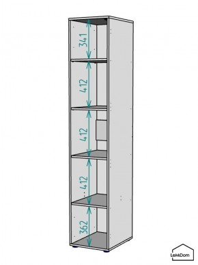 Шкаф Linnea MHR-1-2 2050х400х510 (ДВ-М 11.1.25) в Игре - igra.ok-mebel.com | фото 3
