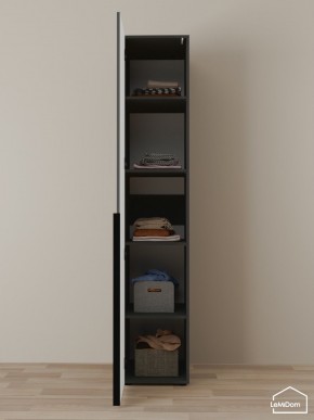 Шкаф Linnea MHR-1-2 2050х400х510 (Графит-М 11.1.25) в Игре - igra.ok-mebel.com | фото 4