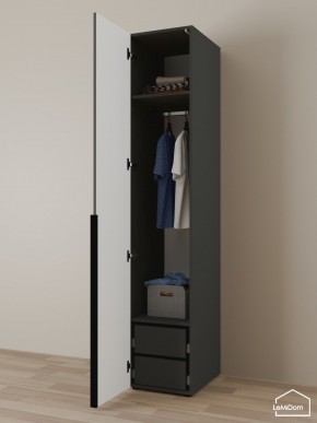 Шкаф Linnea MHR-1-3 2050х400х510 (Графит-М 11.1.25) в Игре - igra.ok-mebel.com | фото 5
