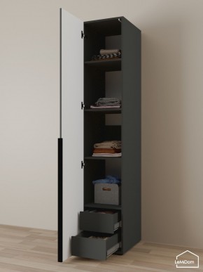 Шкаф Linnea MHR-1-4 2050х400х510 (Графит-М 11.1.25) в Игре - igra.ok-mebel.com | фото 6