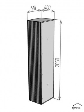 Шкаф Linnea MHR-1PO 2050х400х510 (Белый-М 11.1.1) в Игре - igra.ok-mebel.com | фото 2