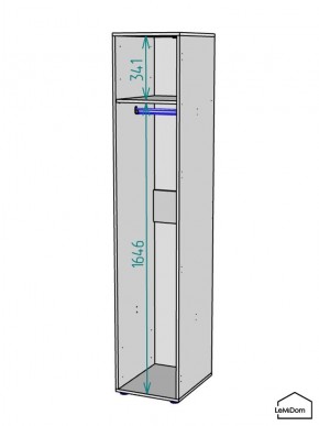 Шкаф Linnea MHR-1PO 2050х400х510 (Белый-М 11.1.1) в Игре - igra.ok-mebel.com | фото 3