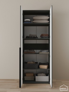 Шкаф Linnea MHR-2-2 2050х800х510 (Графит-М 11.1.25) в Игре - igra.ok-mebel.com | фото 4