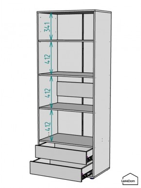 Шкаф Linnea MHR-2-4 2050х800х510 (ДВ-М 11.1.25) в Игре - igra.ok-mebel.com | фото 3