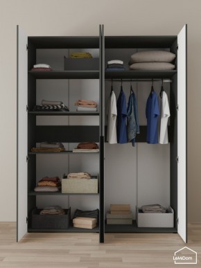 Шкаф Linnea MHR-4-1 2050х1600х510 (Графит-М 11.1.25) в Игре - igra.ok-mebel.com | фото 4