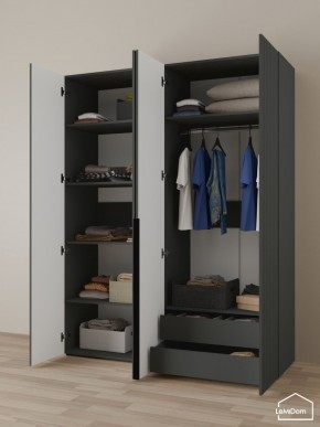 Шкаф Linnea MHR-4-2 2050х1600х510 (Графит-М 11.1.25) в Игре - igra.ok-mebel.com | фото 5