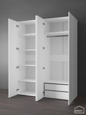 Шкаф Linnea MHR-4PO-2 2050х1600х510 (Белый-М 11.1.1) в Игре - igra.ok-mebel.com | фото 5