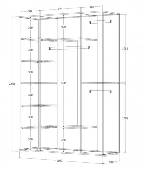 Шкаф Норден 1600 (Белый текстурный) в Игре - igra.ok-mebel.com | фото 3