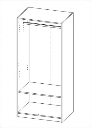 Шкаф ОРИОН двухдверный, цвет Дуб Сонома в Игре - igra.ok-mebel.com | фото 2