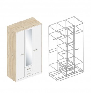 Шкаф "Милана" 3-х створчатый с 2 ящиками по центру в Игре - igra.ok-mebel.com | фото 3