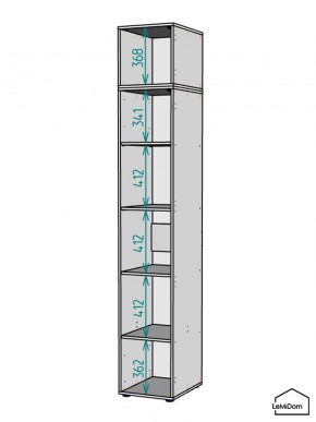 Шкаф с антресолью Linnea MHR-1A-2 2450х400х510 (ДВ-М 11.1.25) в Игре - igra.ok-mebel.com | фото 3