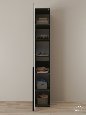 Шкаф с антресолью Linnea MHR-1A-2 2450х400х510 (Графит-М 11.1.25) в Игре - igra.ok-mebel.com | фото 4