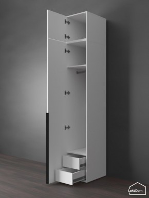 Шкаф с антресолью Linnea MHR-1A-3 2450х400х510 (Белый-М 11.1.2) в Игре - igra.ok-mebel.com | фото 6