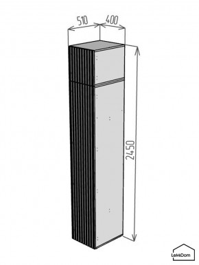 Шкаф с антресолью Linnea MHR-1A-4 2450х400х510 (ДВ-М 11.1.25) в Игре - igra.ok-mebel.com | фото 2