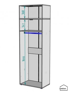 Шкаф с антресолью Linnea MHR-2A-1 2450х800х510 (ДВ-М 11.1.25) в Игре - igra.ok-mebel.com | фото 3