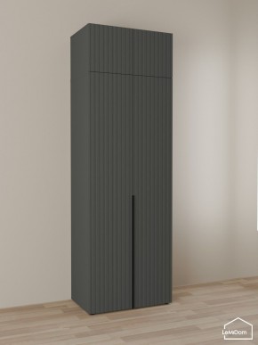 Шкаф с антресолью Linnea MHR-2A-3 2450х800х510 (Графит-М 11.1.25) в Игре - igra.ok-mebel.com | фото