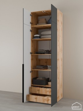 Шкаф с антресолью Linnea MHR-2A-4 2450х800х510 (ДВ-М 11.1.25) в Игре - igra.ok-mebel.com | фото 5