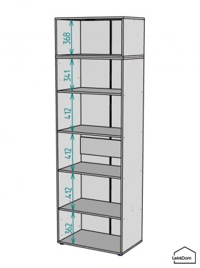 Шкаф с антресолью Linnea MHR-2POA-2 2450х800х510 (Белый-М 11.1.2) в Игре - igra.ok-mebel.com | фото 3
