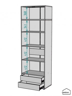 Шкаф с антресолью Linnea MHR-2POA-4 2450х800х510 (Белый-М 11.1.2) в Игре - igra.ok-mebel.com | фото 3