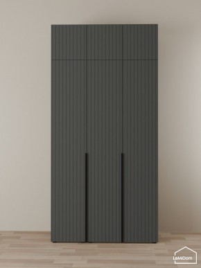 Шкаф с антресолью Linnea MHR-3A-1 2450х1200х510 (Графит-М 11.1.25) в Игре - igra.ok-mebel.com | фото