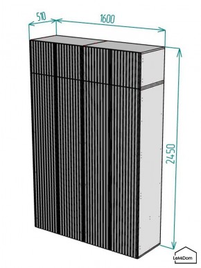 Шкаф с антресолью Linnea MHR-4A-2 2450х1600х510 (ДВ-М 11.1.25) в Игре - igra.ok-mebel.com | фото 2