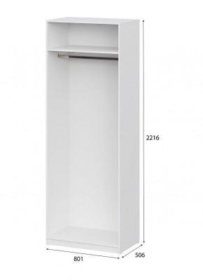 Шкаф ШК-5 (800) Белый текстурный в Игре - igra.ok-mebel.com | фото 4