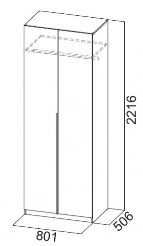 Шкаф ШК-5 (800) Графит в Игре - igra.ok-mebel.com | фото 2