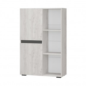 Шкаф стеллаж Мрия ШК-16 (Бетон пайн светлый/Графит) в Игре - igra.ok-mebel.com | фото