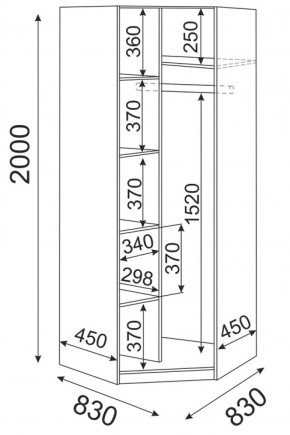 Шкаф угловой с зеркалом ОСТИН М01 (ЯШС) в Игре - igra.ok-mebel.com | фото 3